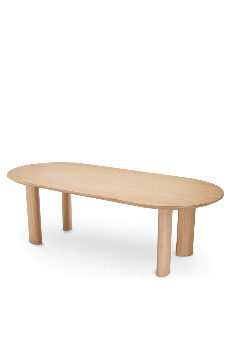 Table de salle à manger en chêne naturel | Eichholtz Mogador S | Meubleluxe.fr