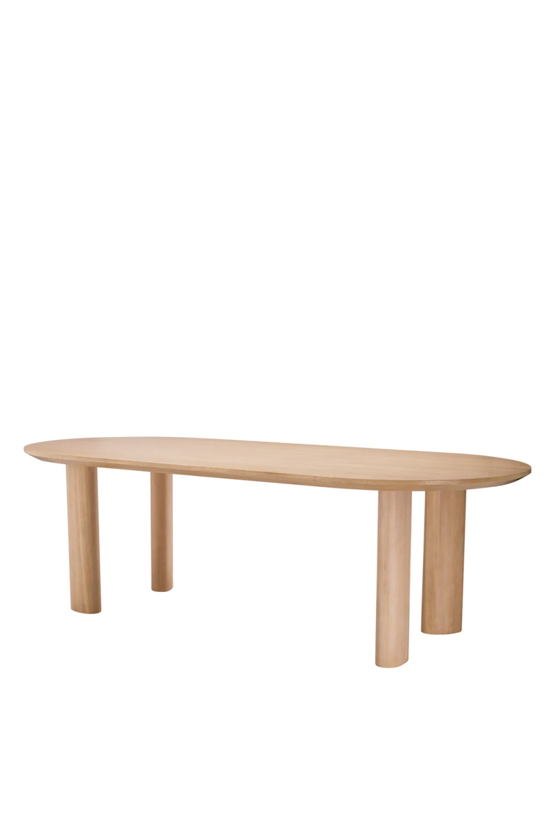 Table de salle à manger en chêne naturel | Eichholtz Mogador S | Meubleluxe.fr