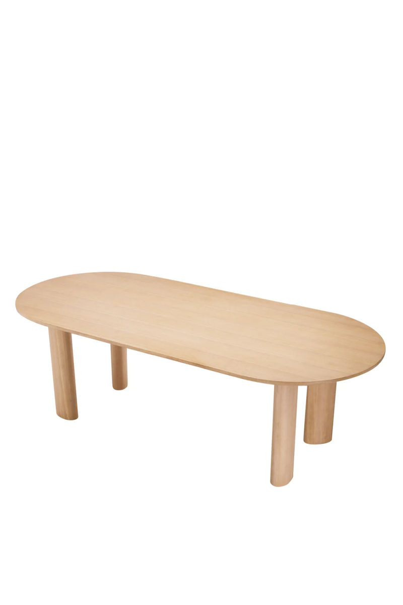 Table de salle à manger en chêne naturel | Eichholtz Mogador S | Meubleluxe.fr