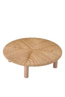 Table basse en bois clair et jonc de mer | Eichholtz Costello | Meubleluxe.fr
