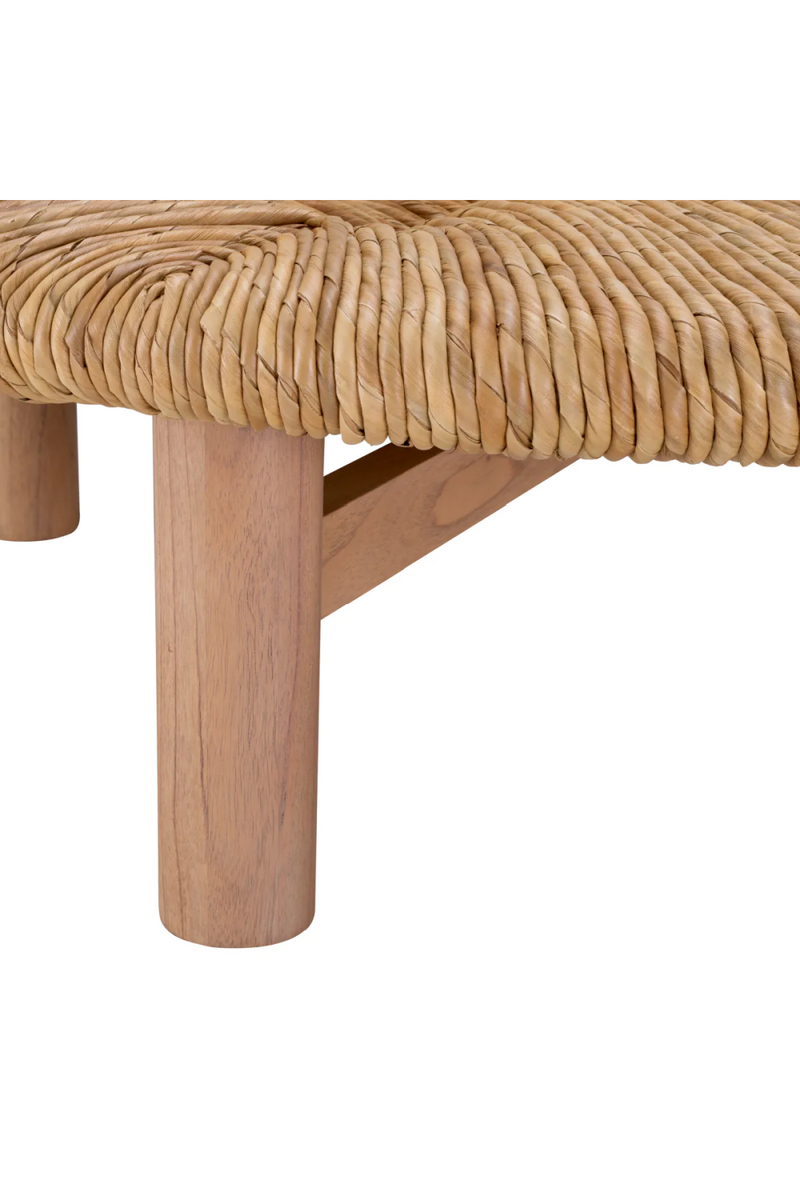 Table basse en bois clair et jonc de mer | Eichholtz Costello | Meubleluxe.fr