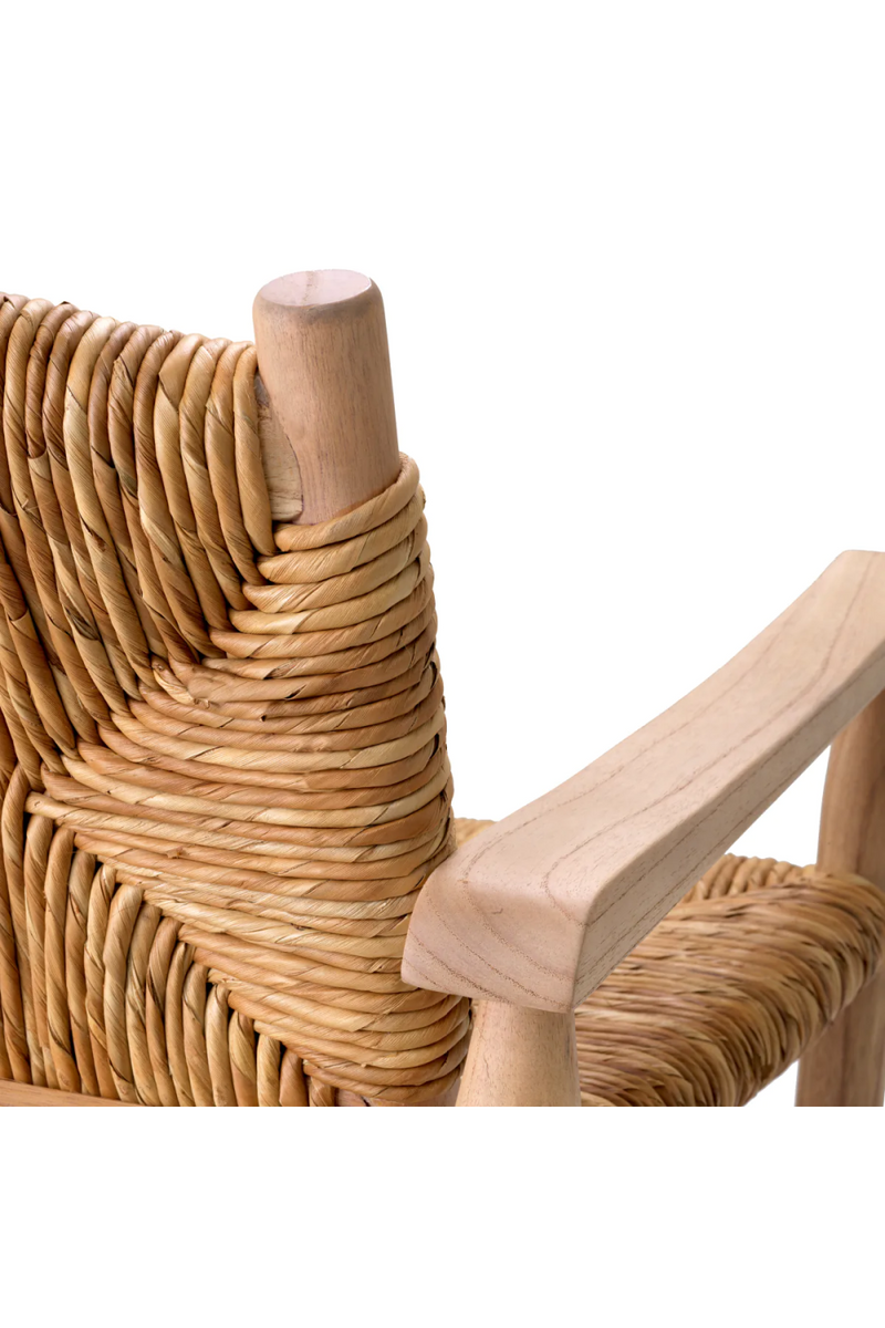 Fauteuil en bois clair et jonc de mer | Eichholtz Elliott | Meubleluxe.fr