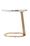 Table d'appoint en laiton brossé et marbre | Eichholtz Oyo | Meubleluxe.fr