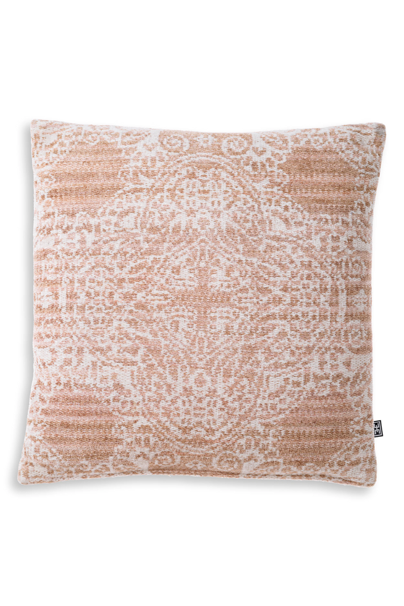 Coussin décoratif orange à motifs ivoire | Eichholtz Serene | Meubleluxe.fr