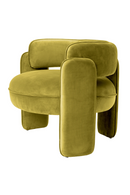 Fauteuil en velours vert | Eichholtz Chaplin | Meubleluxe.fr