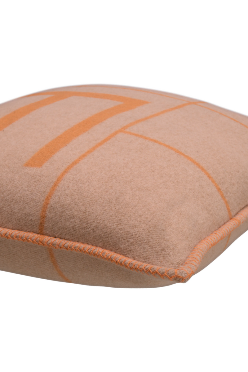 Coussin décoratif orange en laine | Eichholtz Rhoda S | Meubleluxe.fr