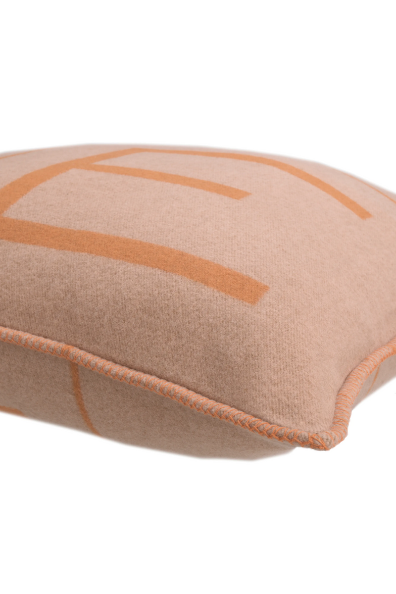 Coussin décoratif orange en laine | Eichholtz Rhoda L | Meubleluxe.fr