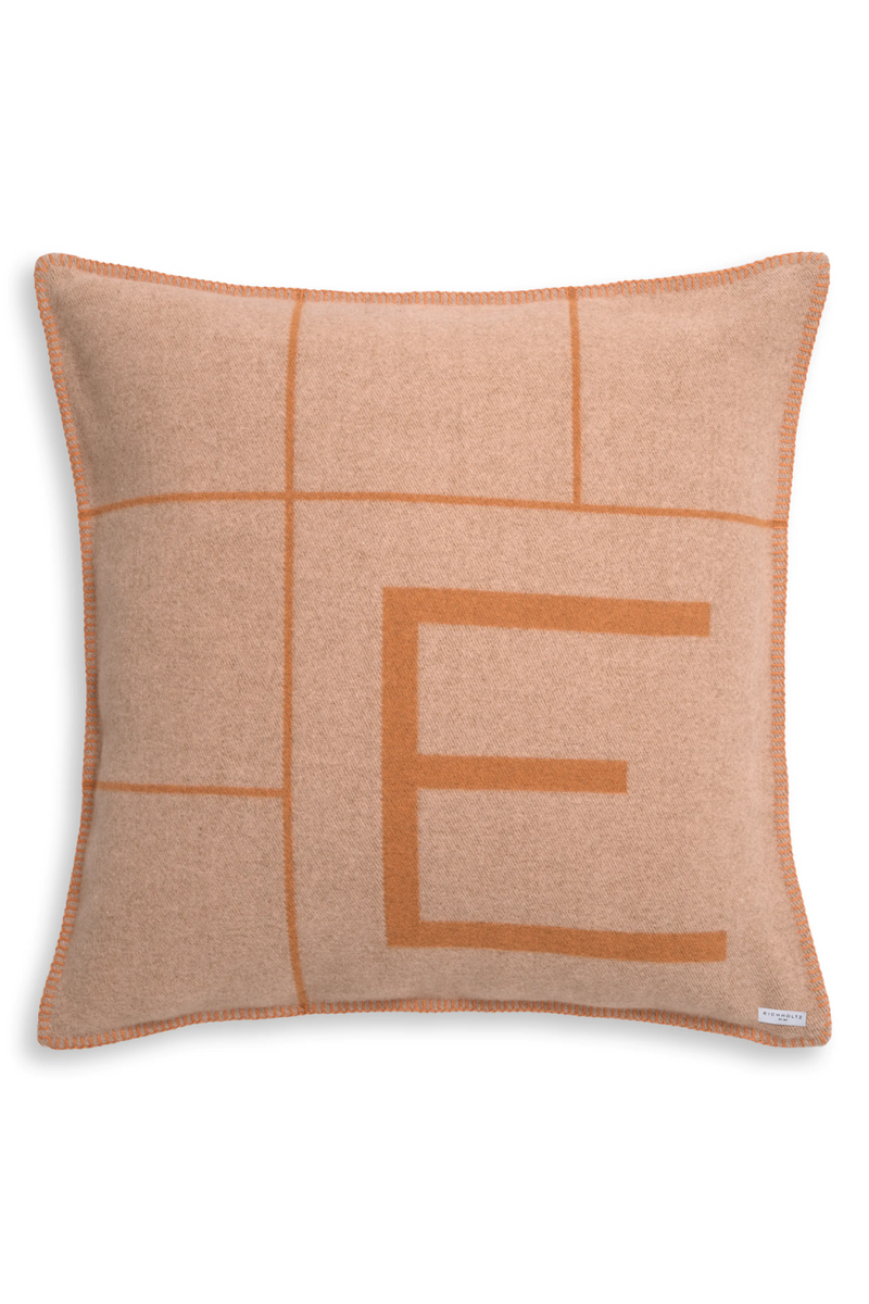 Coussin décoratif orange en laine | Eichholtz Rhoda L | Meubleluxe.fr