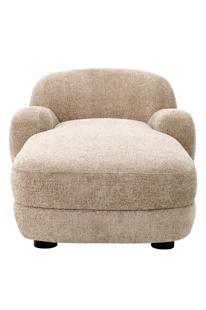 Chaise Longue en Lyssa Sable | Eichholtz Udine | Meubleluxe.fr