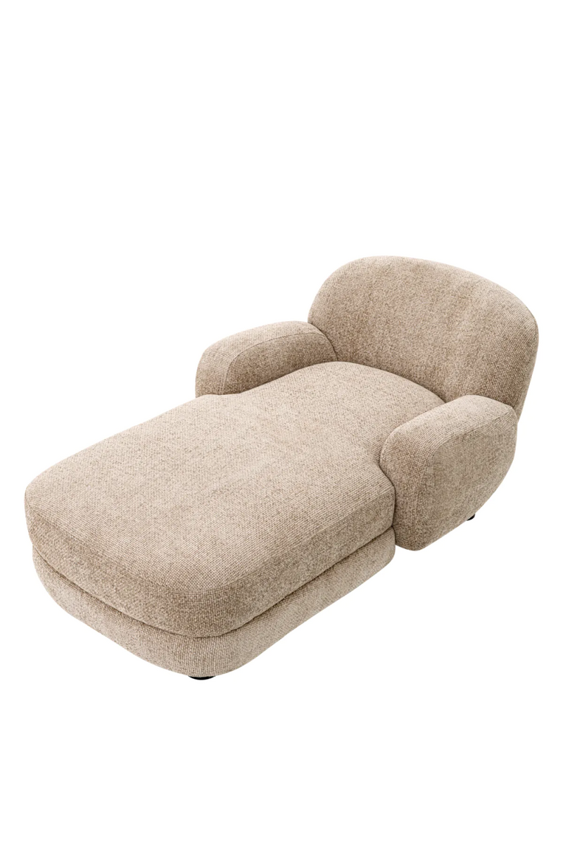 Chaise Longue en Lyssa Sable | Eichholtz Udine | Meubleluxe.fr