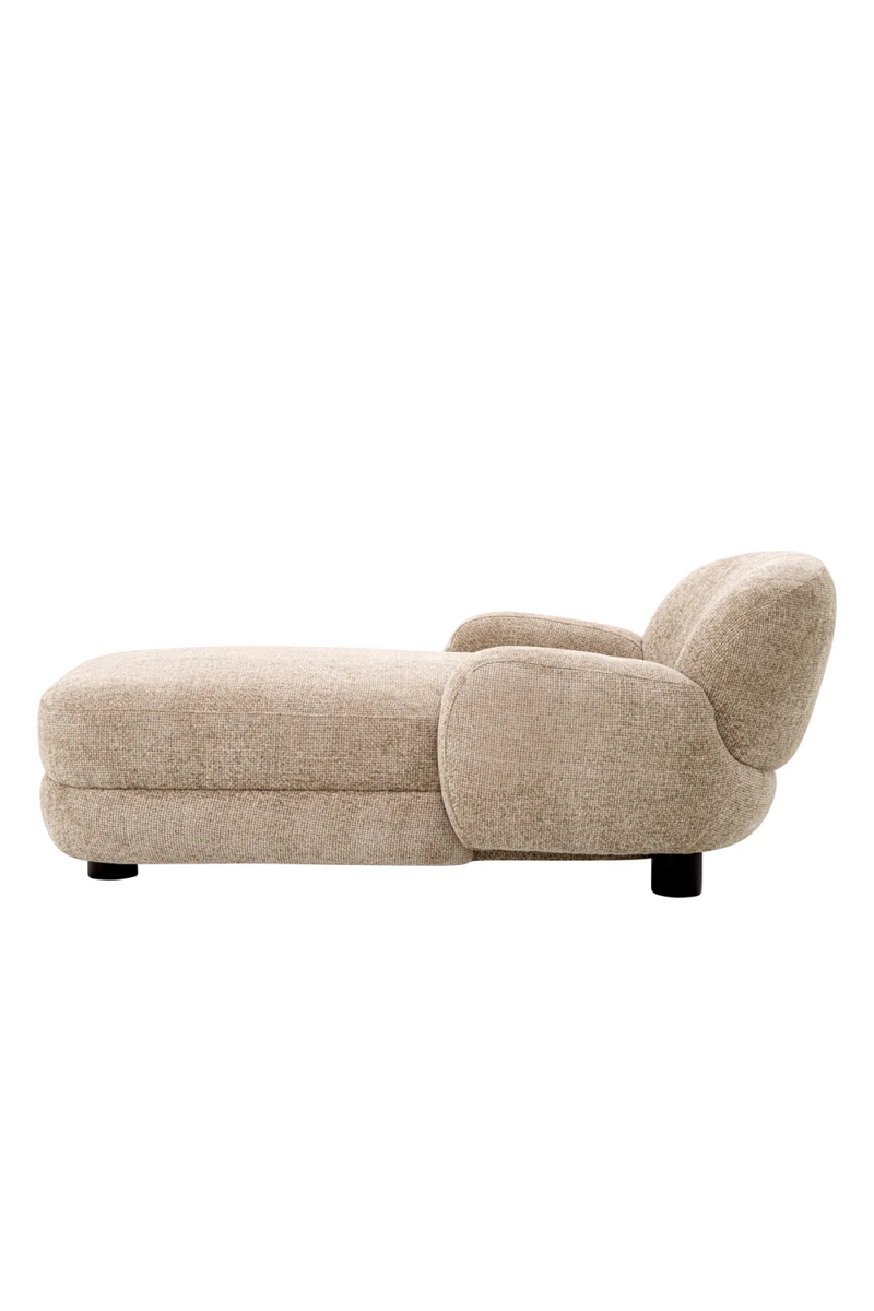 Chaise Longue en Lyssa Sable | Eichholtz Udine | Meubleluxe.fr