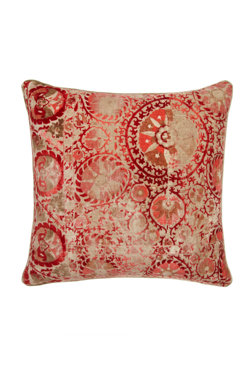 Coussin en velours vintage Suzani | Andrew Martin Iznik | Meubleluxe.fr