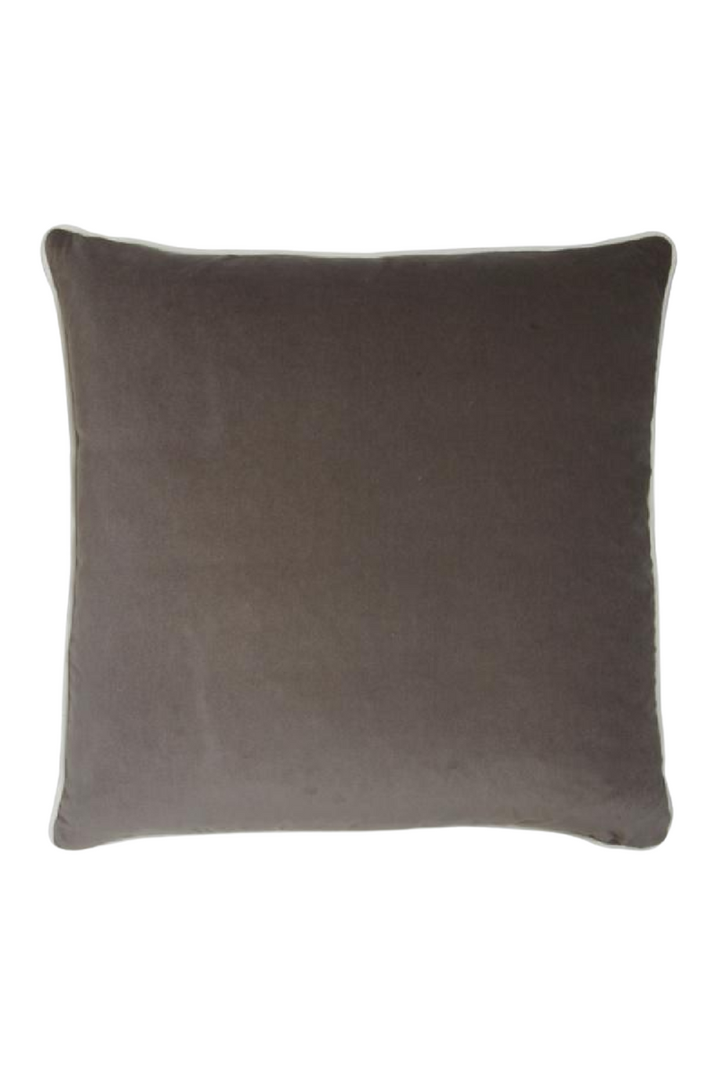 Coussin carré en velours ardoise/lait | Andrew Martin Pelham | Meubleluxe.fr