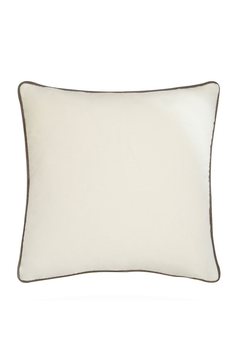 Coussin carré en velours lait/ardoise | Andrew Martin Pelham | Meubleluxe.fr