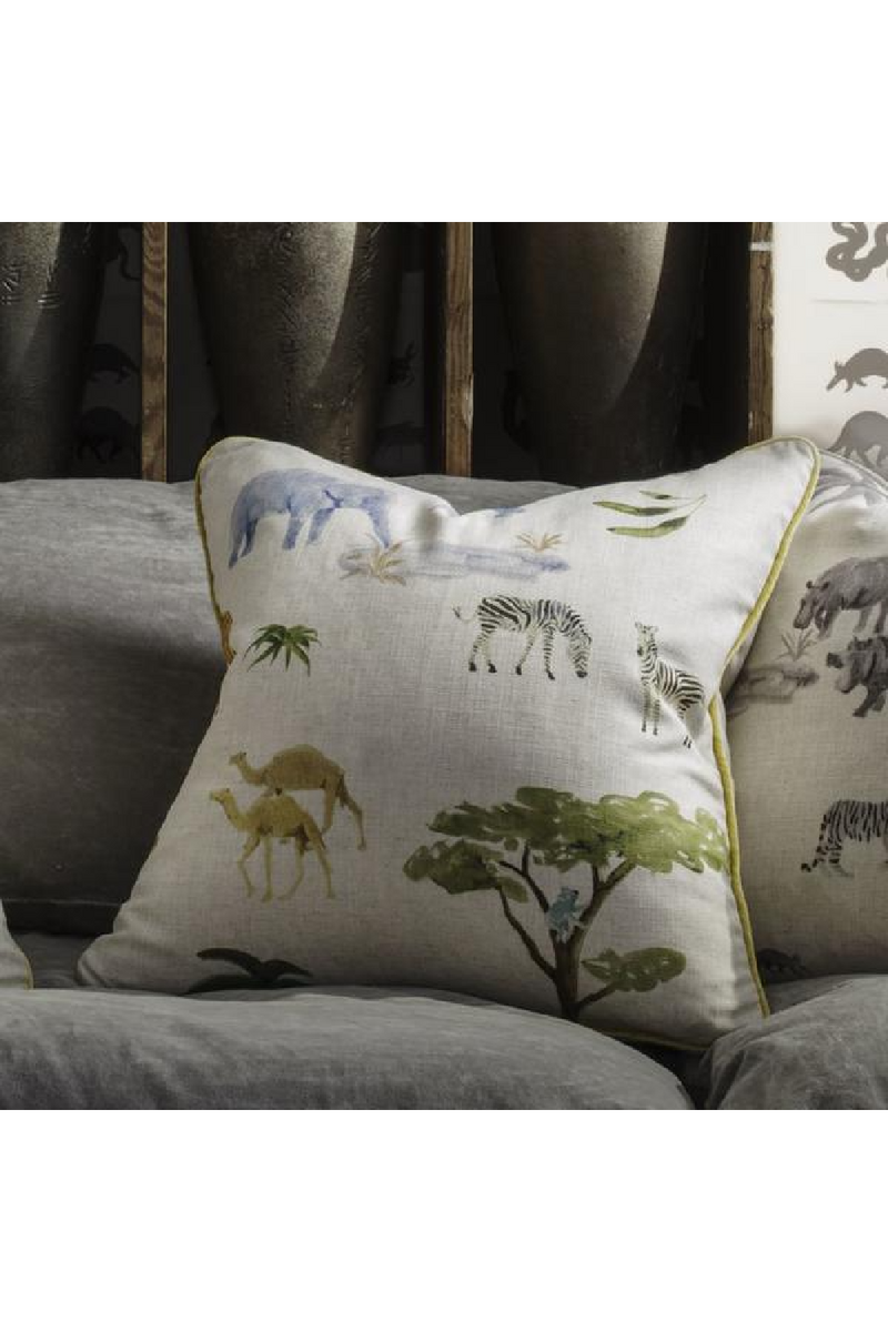 Coussin Animaux peint à la main | Andrew Martin Noah | Meubleluxe.fr