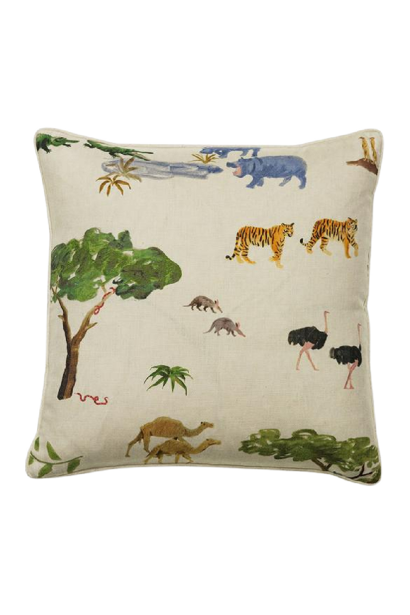 Coussin Animaux peint à la main | Andrew Martin Noah | Meubleluxe.fr