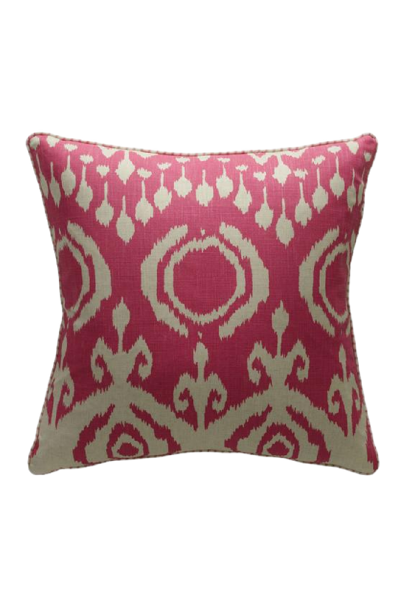 Coussin Ikat avec passepoil en velours M | Andrew Martin Volcano | Meubleluxe.fr