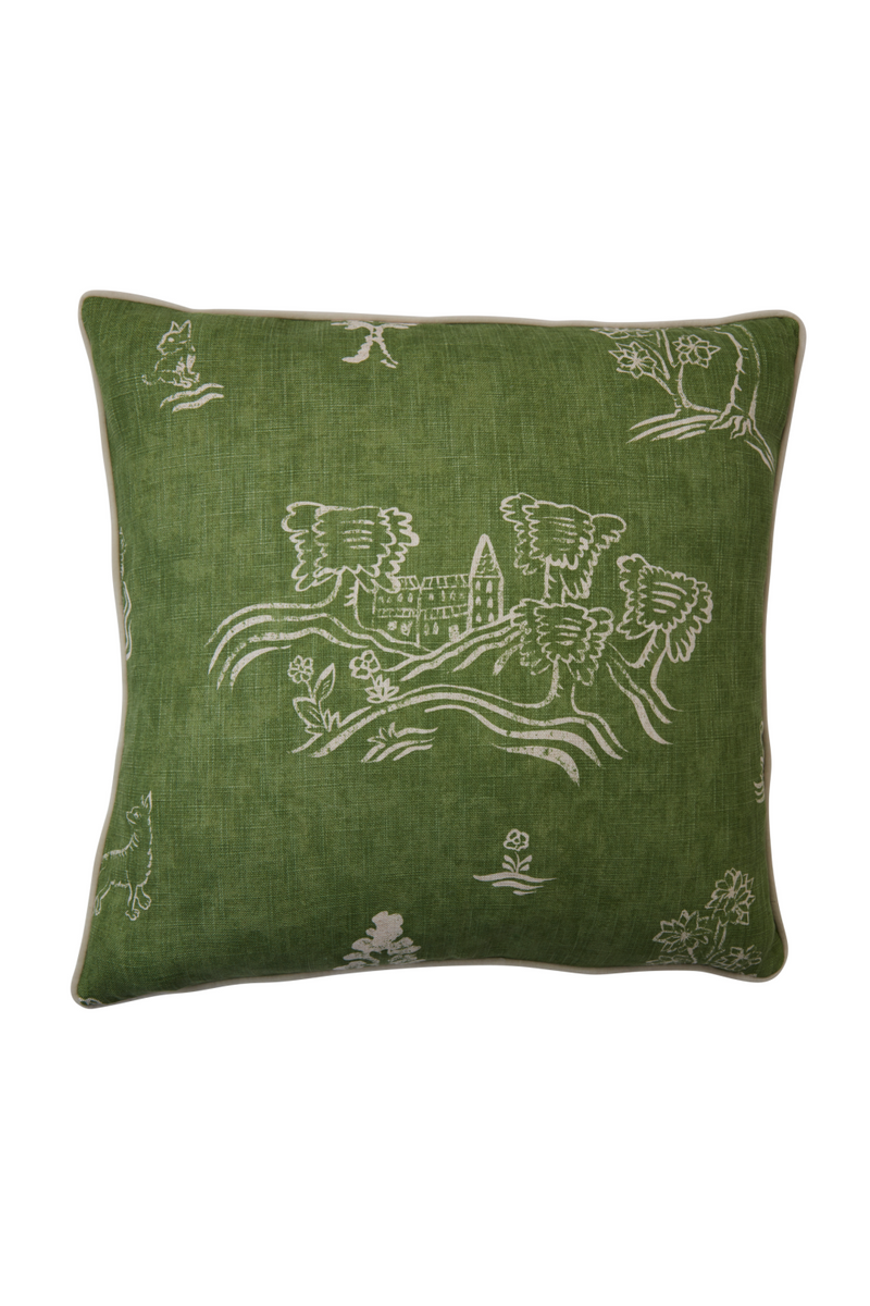 Coussin imprimé tapisserie | Andrew Martin Friendly Folk | Meubleluxe.fr