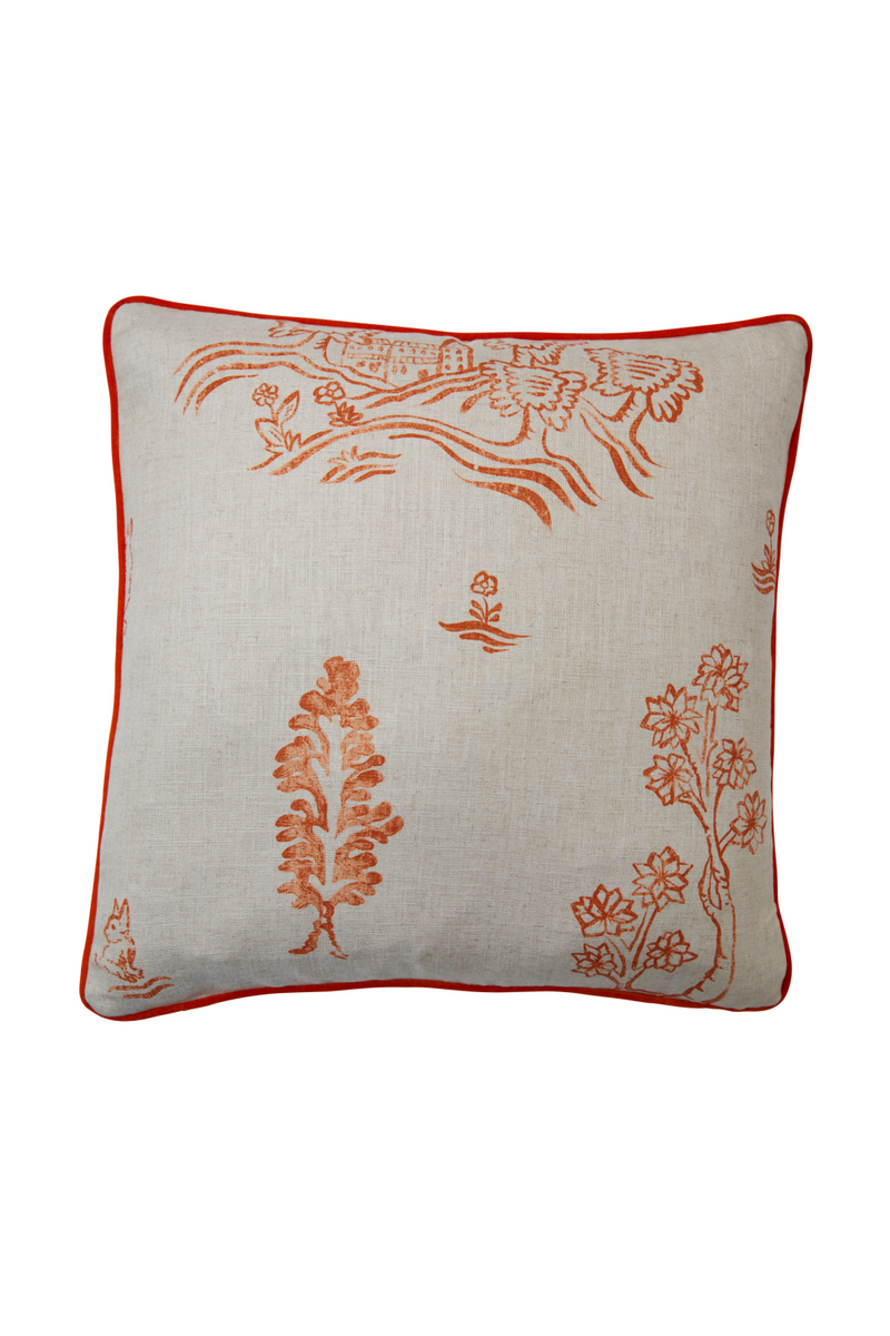 Coussin imprimé tapisserie | Andrew Martin Friendly Folk | Meubleluxe.fr