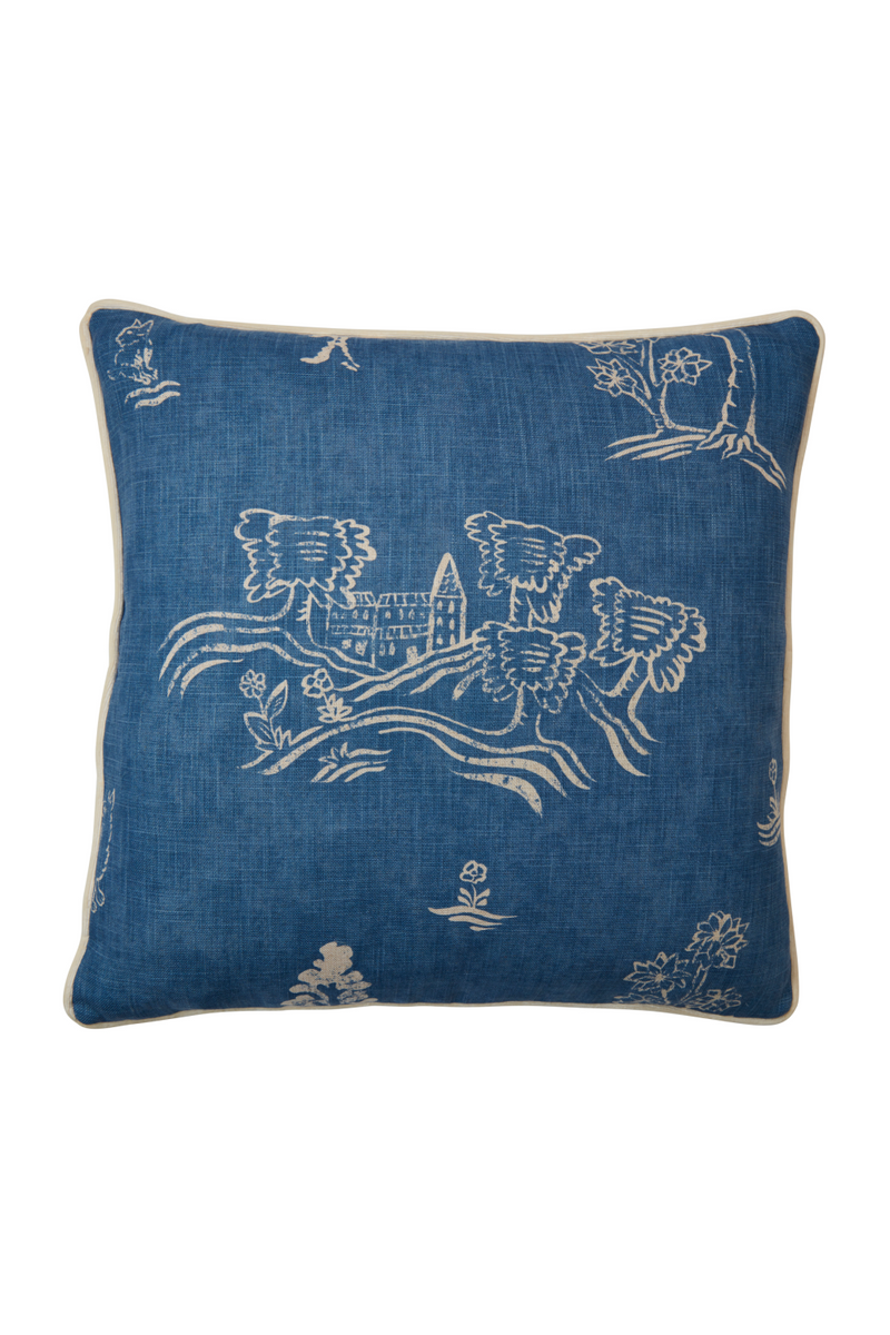 Coussin imprimé tapisserie | Andrew Martin Friendly Folk | Meubleluxe.fr