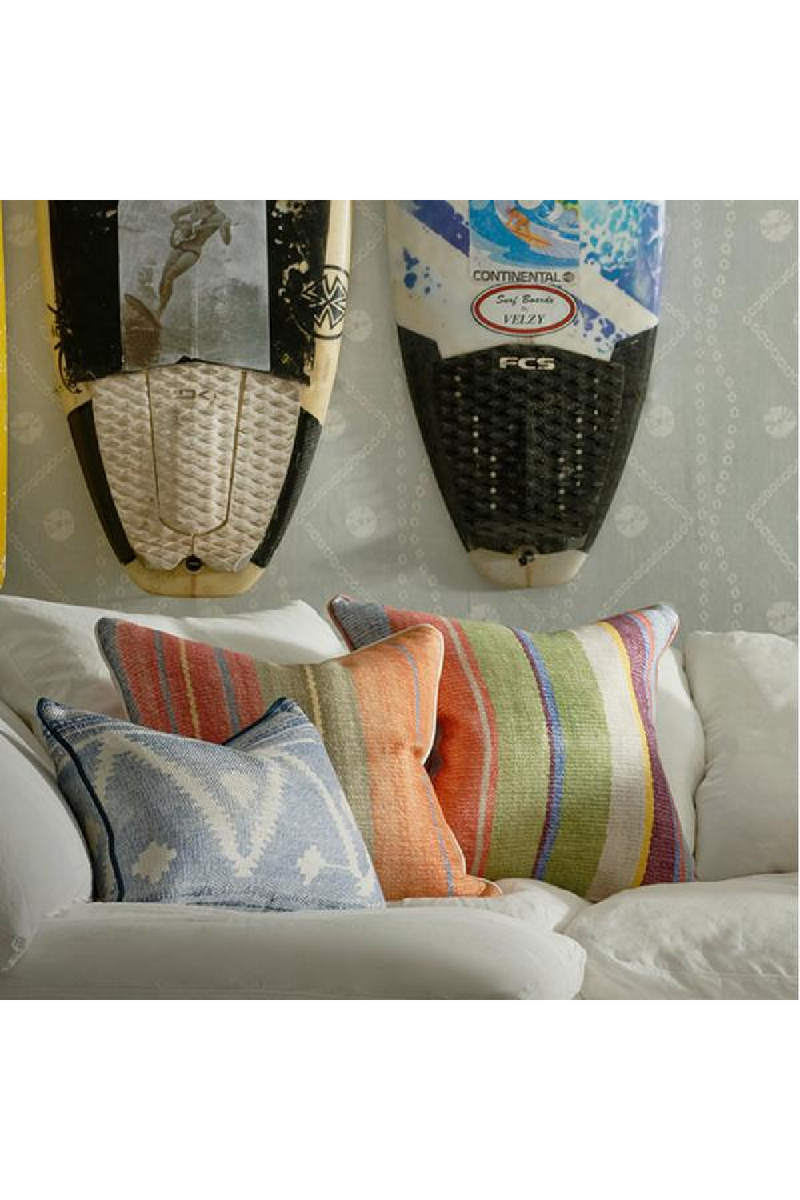 Coussin Zigzag avec passepoil en velours | Andrew Martin Babylon | Meubleluxe.fr