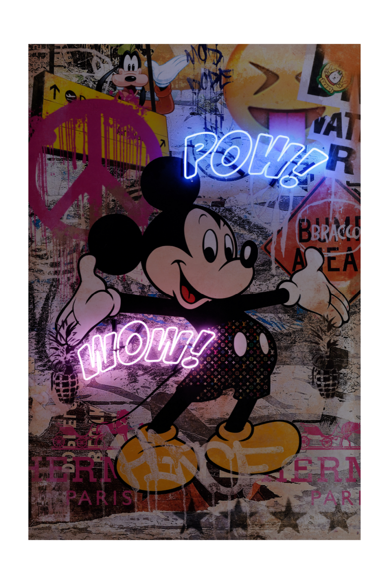 Néon LED Mickey Mouse | Andrew Martin Pow Wow | Meubleluxe.fr