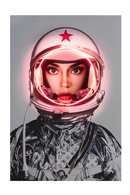 Tableau néon Argent Louis Vuitton | Andrew Martin Space Girl Logos | Meubleluxe.fr