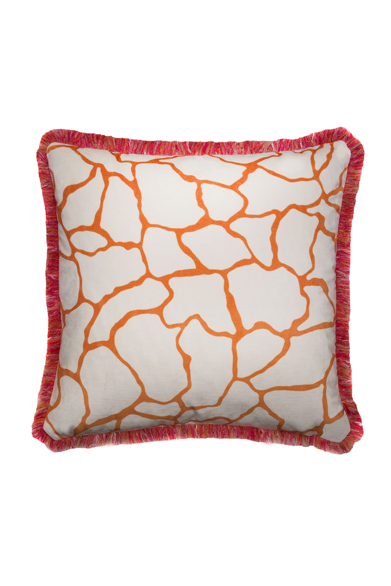 Coussin carré en chenille de velours | Andrew Martin Acacia | Meubleluxe.fr