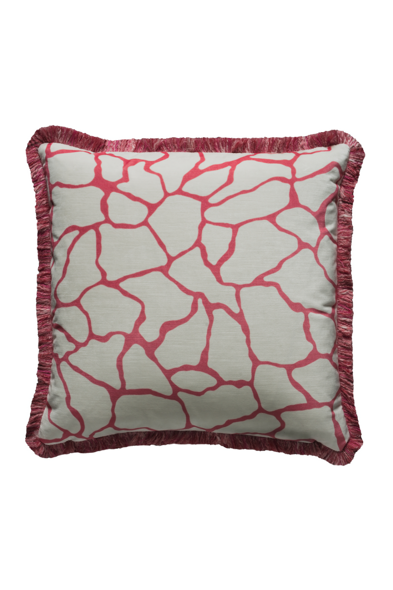 Coussin carré en chenille de velours | Andrew Martin Acacia | Meubleluxe.fr