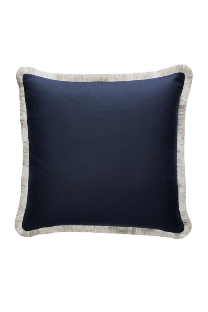 Coussin carré en laine bleu | Andrew Martin York | Meubleluxe.fr