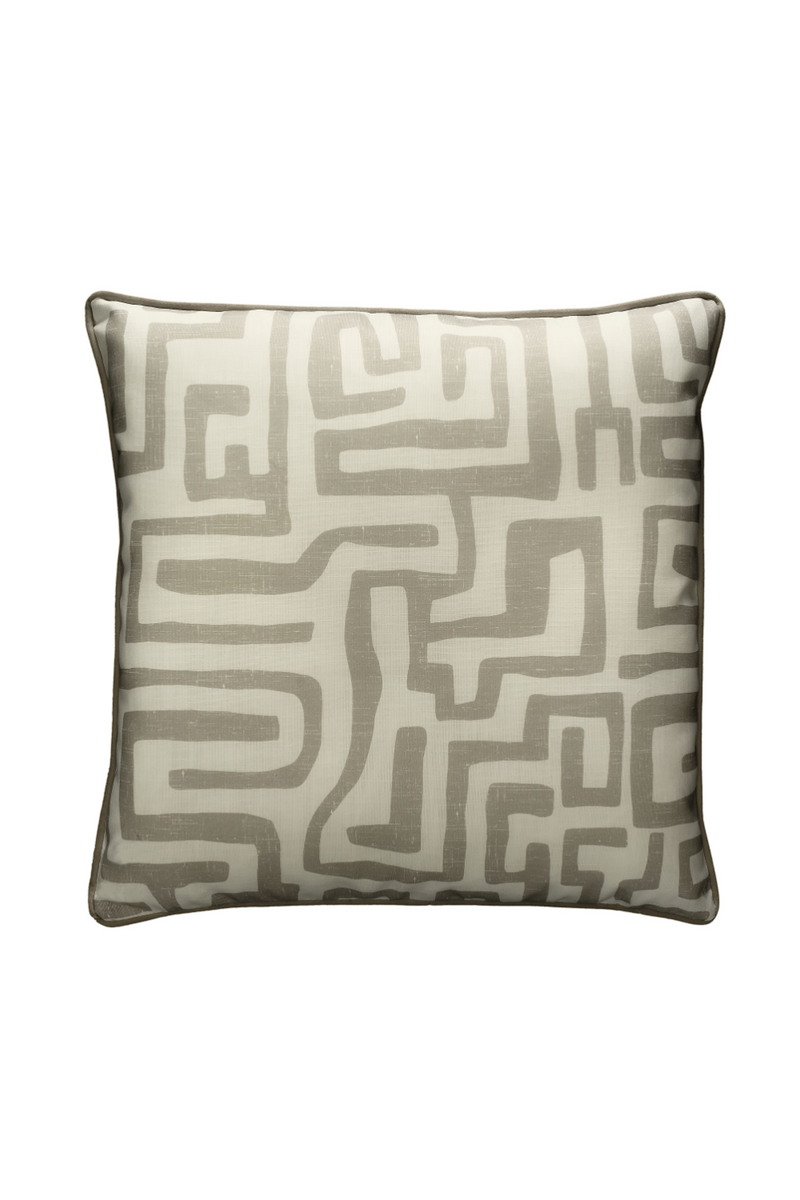 Coussin d'extérieur carré taupe | Andrew Martin Reef | Muebleluxe.fr