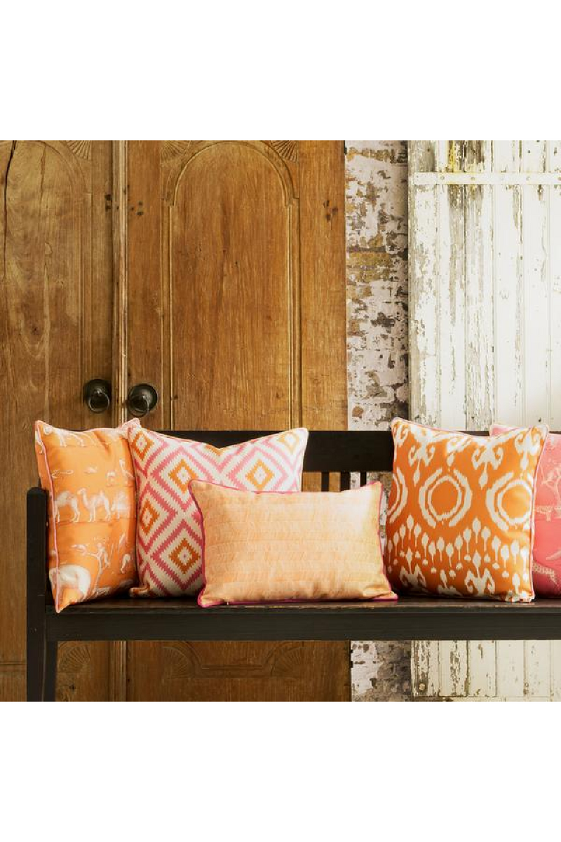 Coussin d'extérieur carré orange vif | Andrew Martin Kingdom | Meubleluxe.fr