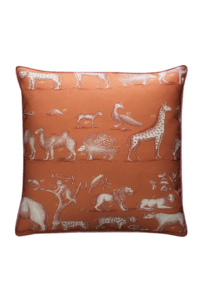 Coussin d'extérieur carré orange vif | Andrew Martin Kingdom | Meubleluxe.fr