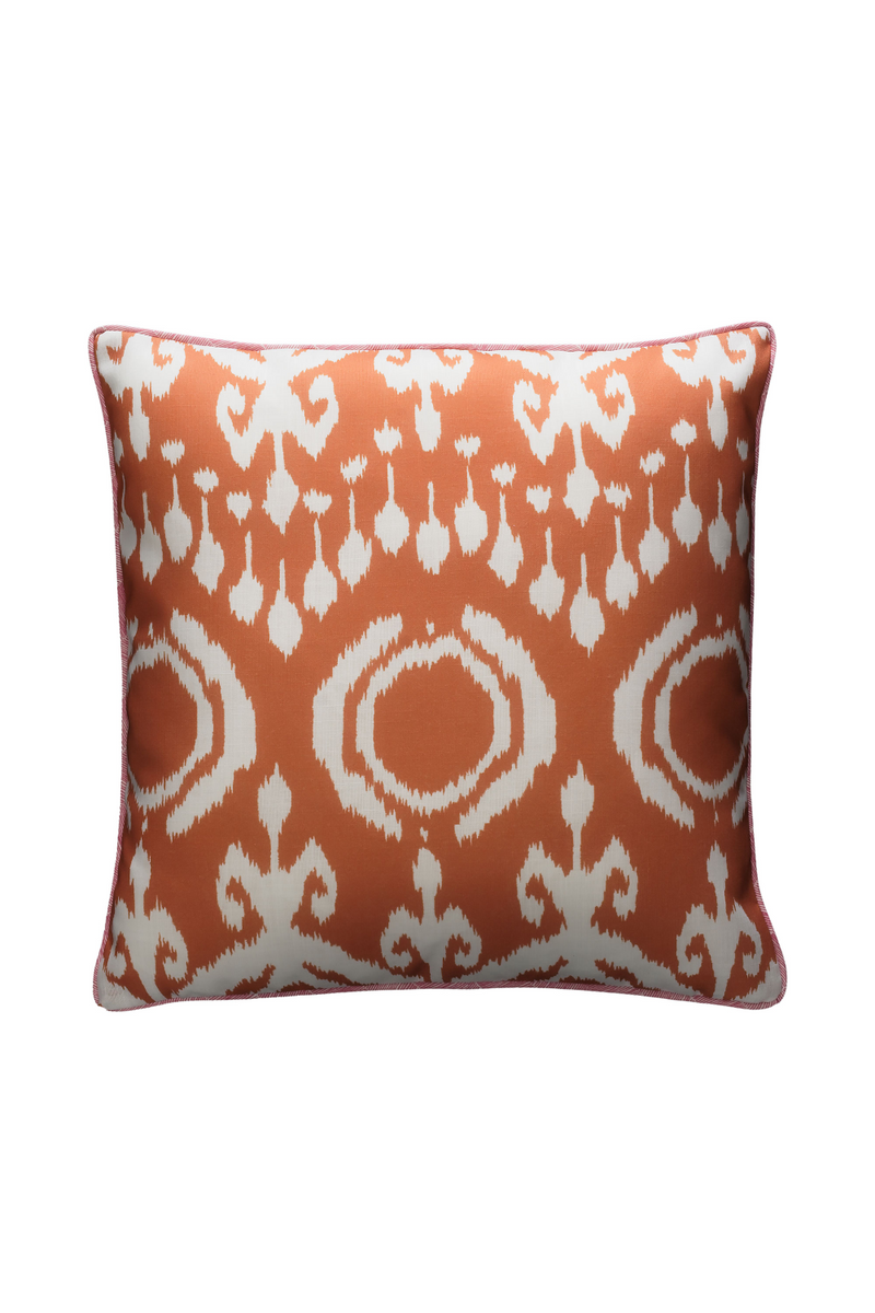 Coussin d'extérieur carré orange vif | Andrew Martin Volcano | Meubleluxe.fr