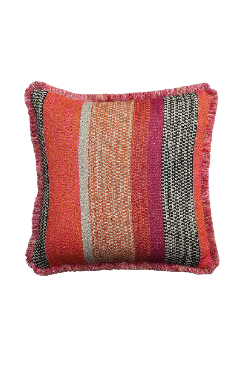 Coussin rayé orange | Andrew Martin Llama | Meubleluxe.fr