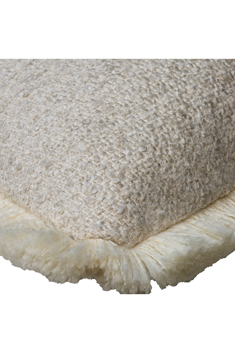 Natural Bouclé Fringe Cushion | Andrew Martin Huntsman | OROA