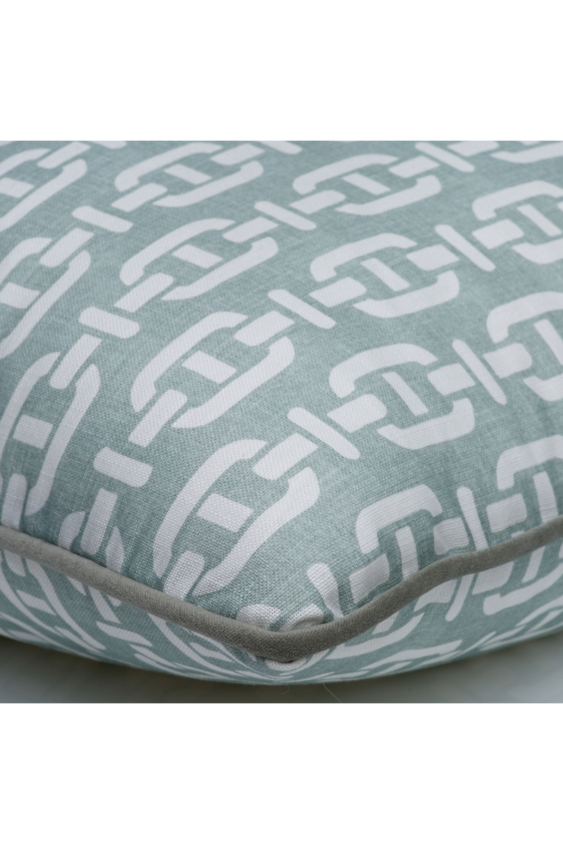 Coussin d'extérieur carré vert d'eau | Andrew Martin Burlington | Meubleluxe.fr