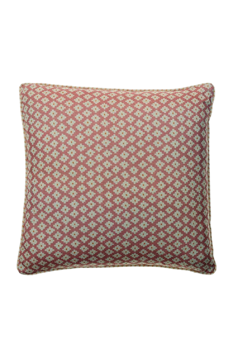 Coussin carré géométrique rose | Andrew Martin Maze  | Meubleluxe.fr