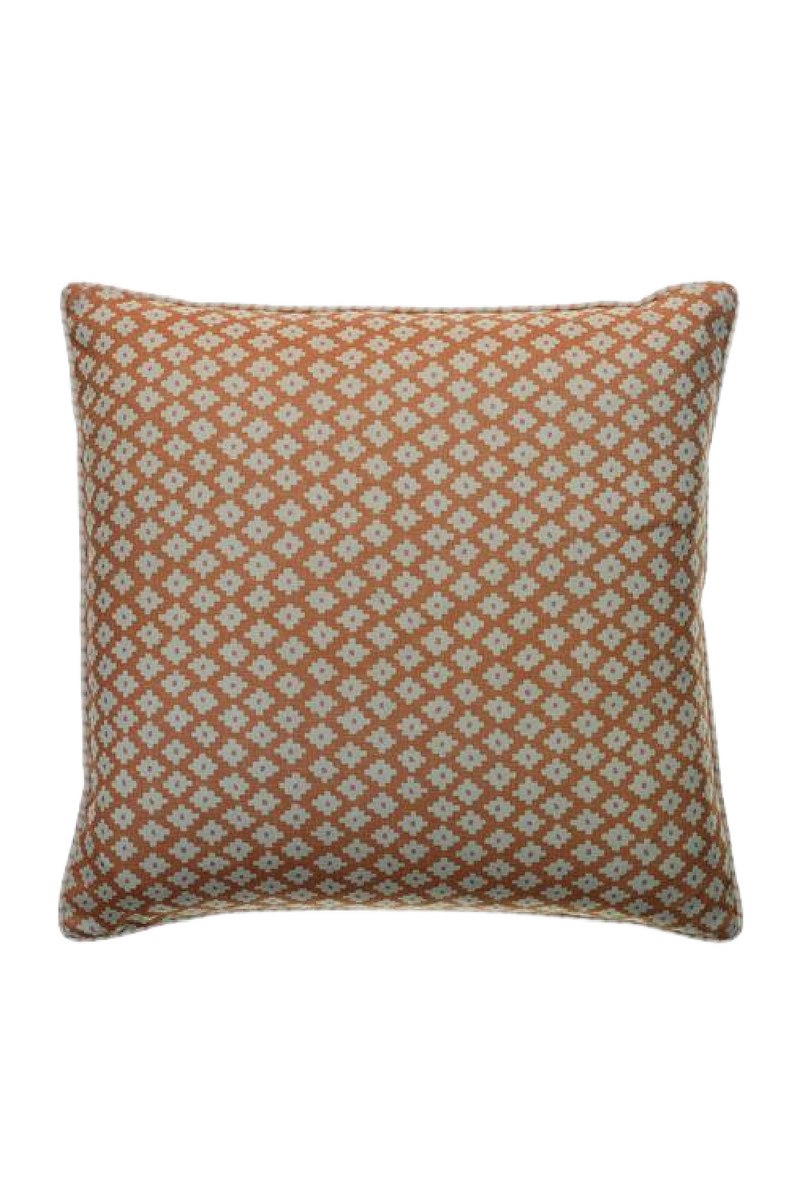 Coussin carré géométrique orange | Andrew Martin Maze | Meubleluxe.fr