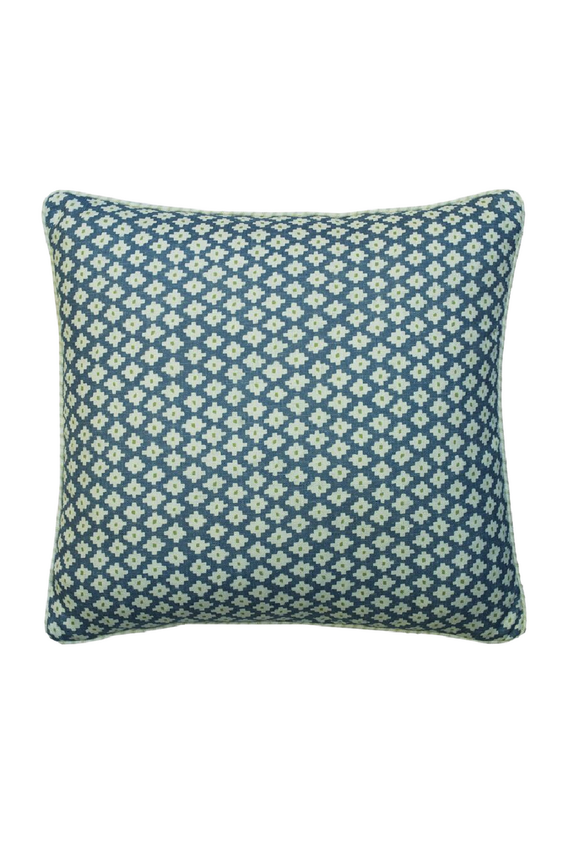 Coussin carré géométrique Denim | Andrew Martin Maze  | Meubleluxe.fr