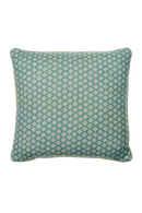 Coussin carré géométrique turquoise | Andrew Martin Maze  | Meubleluxe.fr