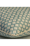 Coussin carré géométrique turquoise | Andrew Martin Maze | Meubleluxe.fr