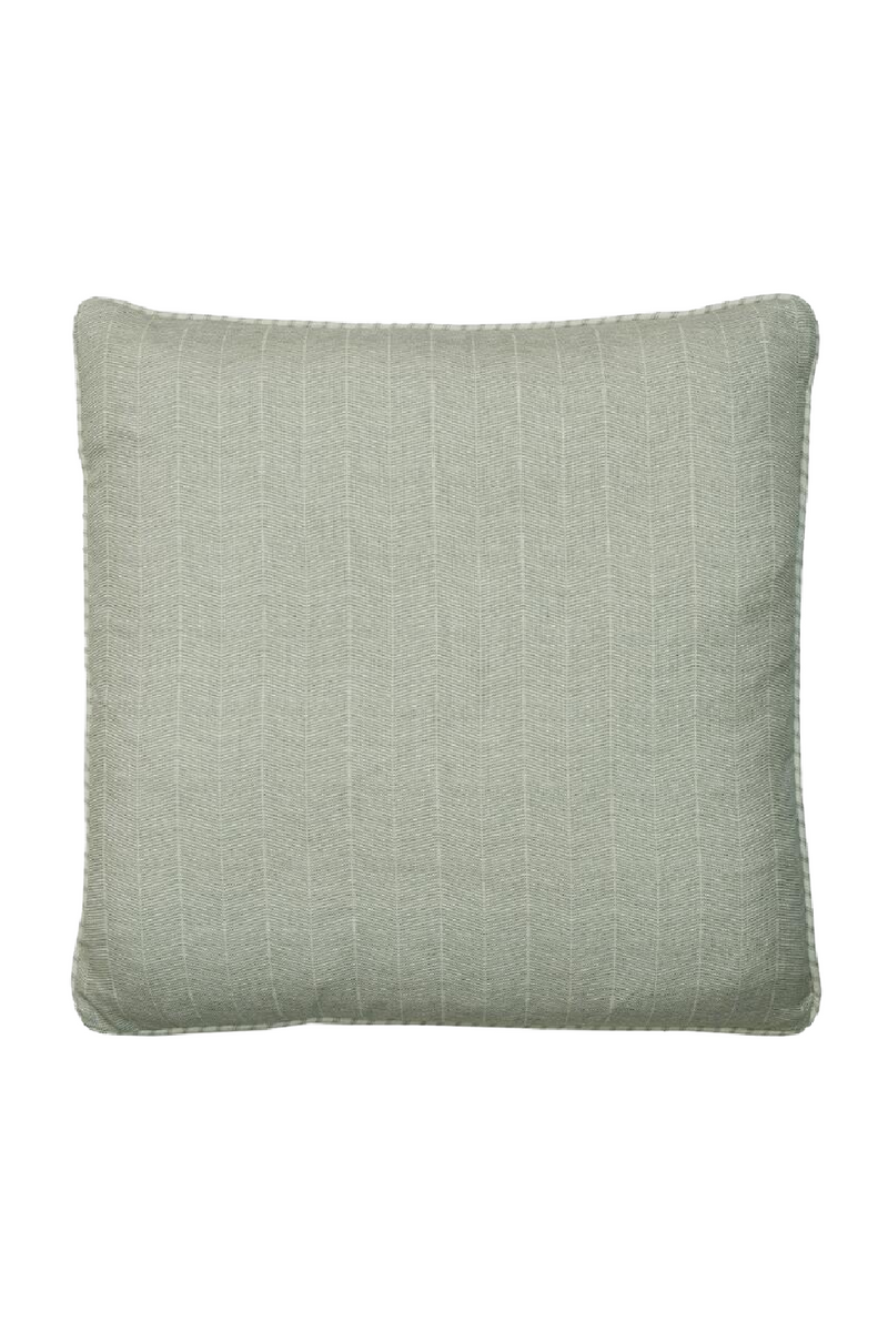 Coussin carré vert fenouil à chevrons | Andrew Martin Furrow | Meubleluxe.fr