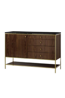 Buffet en bois avec dessus en marbre noir S | Andrew Martin Chester | Meubleluxe.fr
