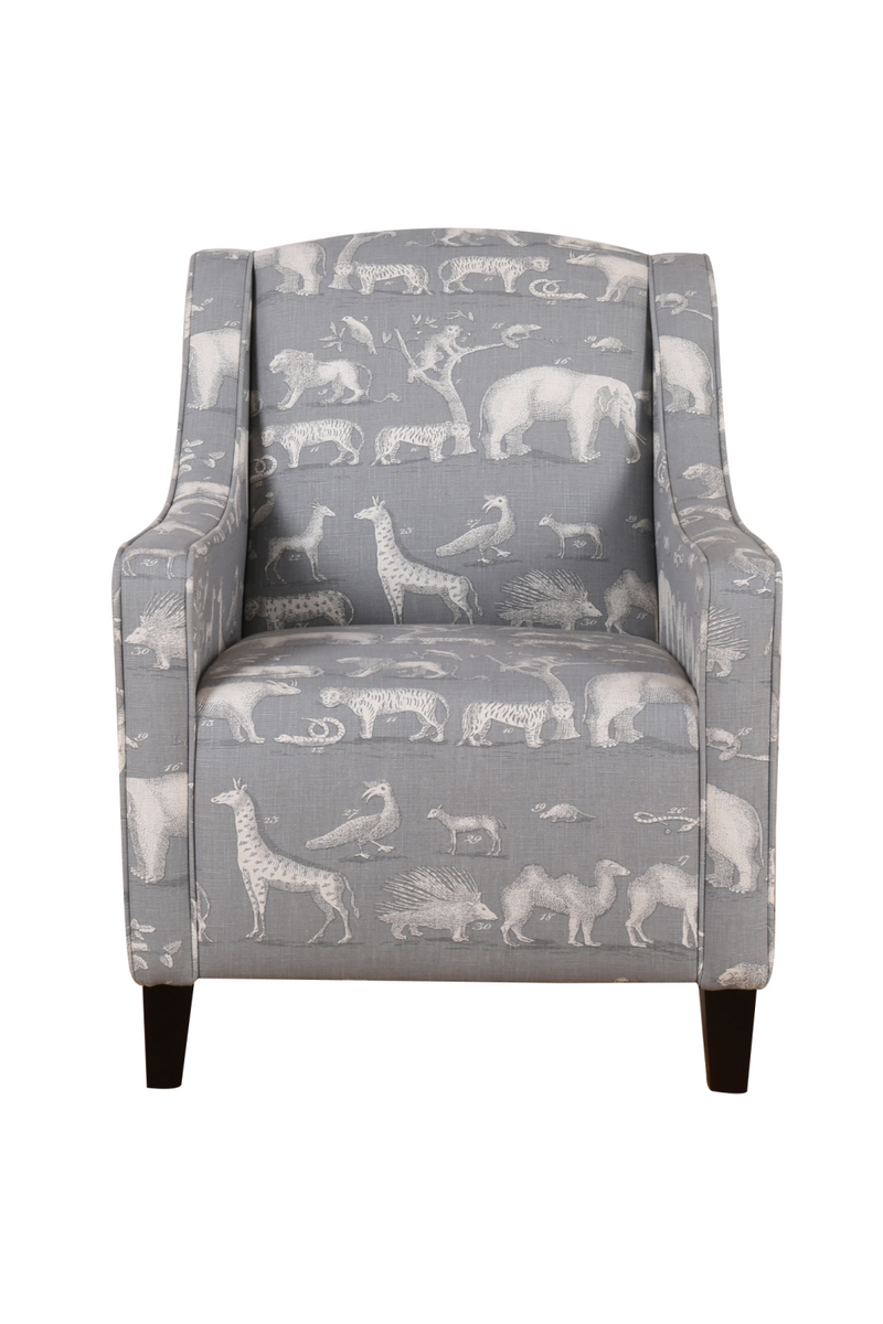 Fauteuil à motif animal gris | Andrew Martin Finbar | Meubleluxe.fr