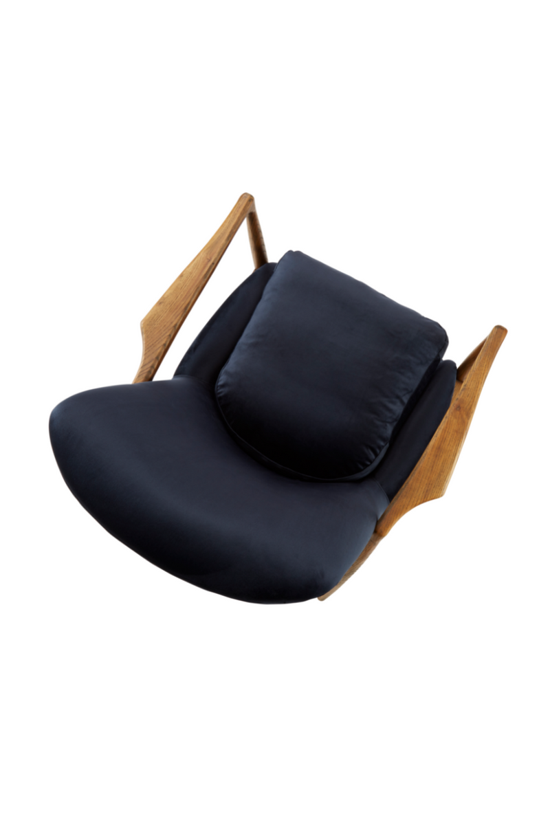 Fauteuil en velours bleu | Andrew Martin Crispin | Meubleluxe.fr