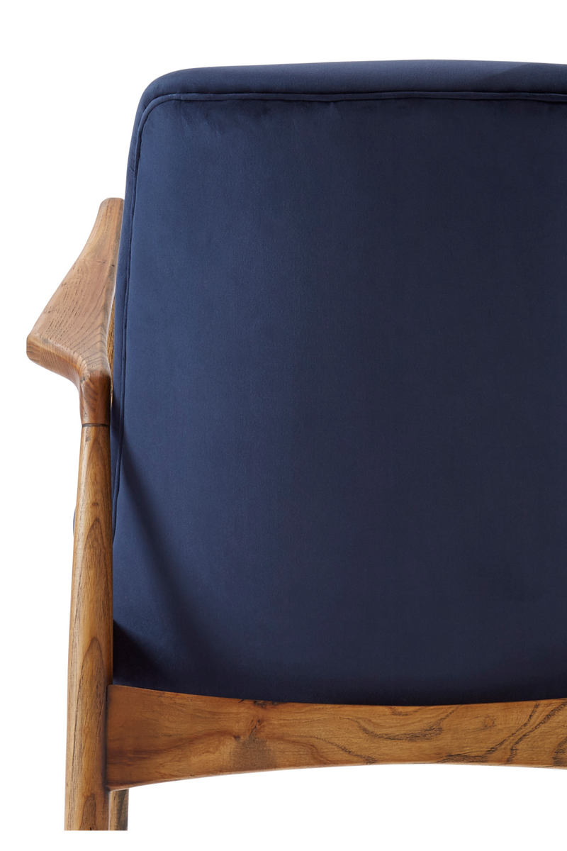 Fauteuil en velours bleu | Andrew Martin Crispin | Meubleluxe.fr