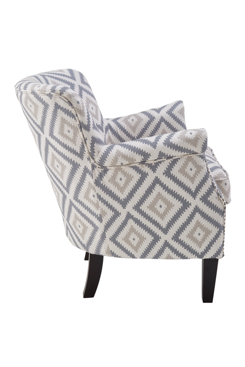 Fauteuil d'appoint en tissu géométrique | Andrew Martin Greyhound | Meubleluxe.fr