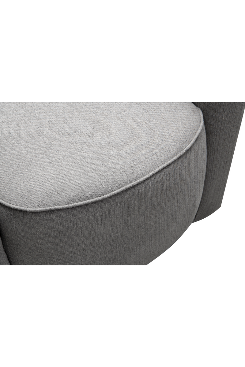 Fauteuil pivotant en tissu gris | Andrew Martin Madison | Meubleluxe.fr