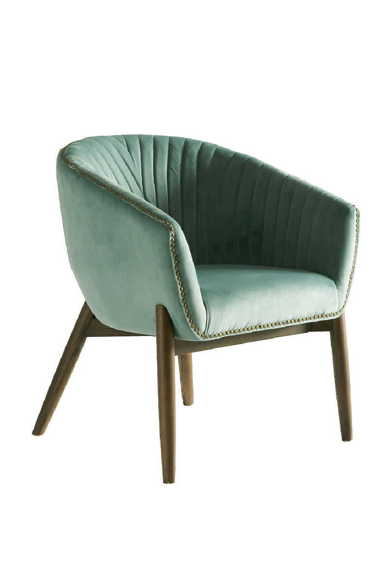 Fauteuil d'appoint en velours vert | Andrew Martin Brody | Meubleluxe.fr